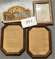 Vintage wooden photo frames & more