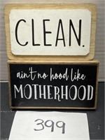 Small clean / dirty sign & more