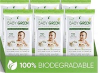 Baby Green Wipes Unscented compostable Organic Bio