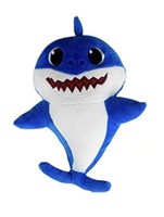 Baby Shark Blue Plush Toy Lights Up, Sings 30cm