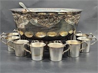 Vintage Wallace Harvest Silver Plate Punch Set