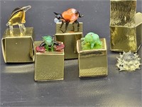 5- Miniature Blown Glass Figurines