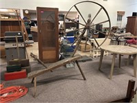 Antique Spinning Wheel, Wheel: 40" D