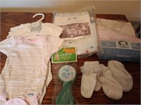 Baby Onesies , Receiving Blankets - unused
