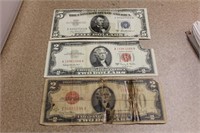 Lot of Three Bank Notes