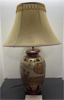Vintage floral oriental style lamp