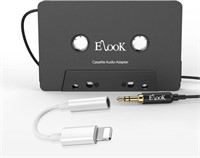 Elook Cassette Aux Adapter Kit for Car, Includes O