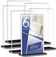 Acrylic Sign Holder,8.5x11 Inches Plastic Sign Hol