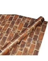 (New) Tan Brick Faux Finish Matte Self-Adhesive