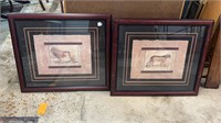 Lion and Cheetah Framed Prints
