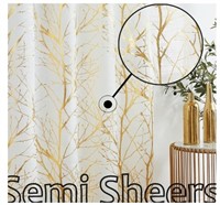 (Sealed/New)Metallic Tree Sheer Curtains