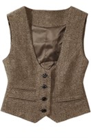 (new)Size:S Womens Vintage Waistcoat Herringbone