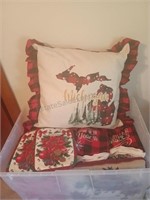 Tote of Linens pillow 16x16