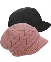 ( New ) SYAYA Women Wool Newsboy Hat with Warm