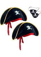 D-Fokes 2 Pieces Pirate Hat Skull