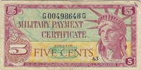 USA MPC's 5 cents 1959 Block 63- USMPC 90