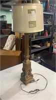 Plaster Cherub Lamp