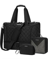 (new)Weekender Bag for Women, Gym Bag 3 Pcs Set