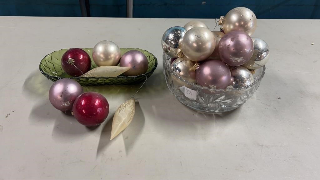 Two Bowls with Christmas Decorations