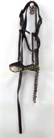 Leather Horse Show Halter w/Silver Accents