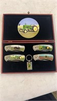 Four Tractor Knives and Keychain