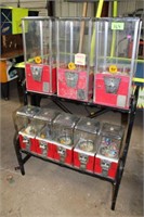 8-Way Gumball & Capsule Vending Machine w/Rack