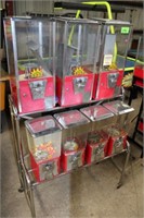 7-Way Gumball & Capsule Vending Machine w/Rack