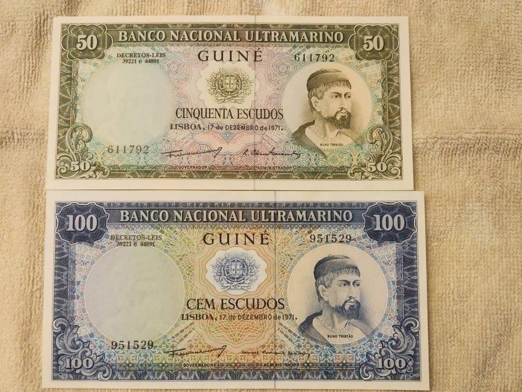 West Africa"PORTUGUESE Guinea" 50&100 Escudos