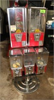 5-Way Gumball & Capsule Vending Machine w/Stand