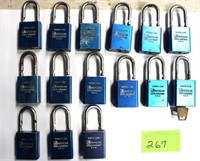 (15) American Lock Series 1105, w/(1) Key Fits All