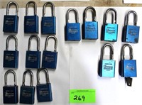 (15) American Lock Series 1105, w/(1) Key Fits All