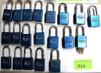 (20) American Lock Series 1105, w/(1) Key Fits All