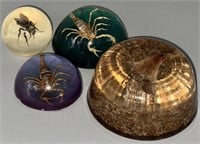 Art Glass Paperweights: Scorpion & Other Insects