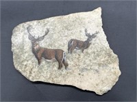 Stone Slab with Raised Deer Relief