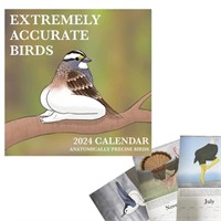 2024 Extremely Accurate Birds Calendar,2024 Birds