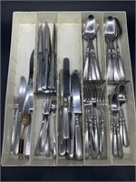 Flatware & Steak Knives in Silverware Organzer