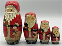 4- Piece Santa Claus Matryoshka Nesting Doll