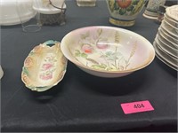 Antique German China Bowl + Tray