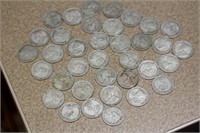Lot of 36 80% Silver Canadian Quarters