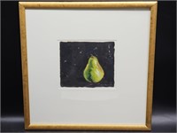 Signed Oil, Titled  'Pears I'