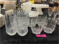 Two Sets Waterford Crystal Glasses, 10 Total Pcs