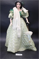 Vintage Porcelain Doll With Umbrella