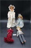 (4) Porcelain Dolls
