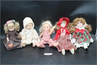 (5) Porcelain Dolls