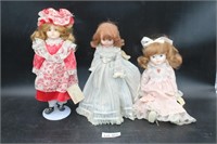 (3) Dolls, Brinns Musical Collectibles,Herritage,