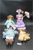 (3) Porcelain Dolls- Heritage, Seymore. Mann