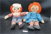 (2) Vintage Raggedy Anne Dolls