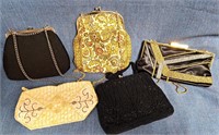 LOT OF ASSORTED VINTAGE LADIES PURSES AND CLUTCHES