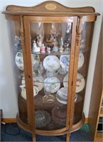 Curved Glass Front Curio