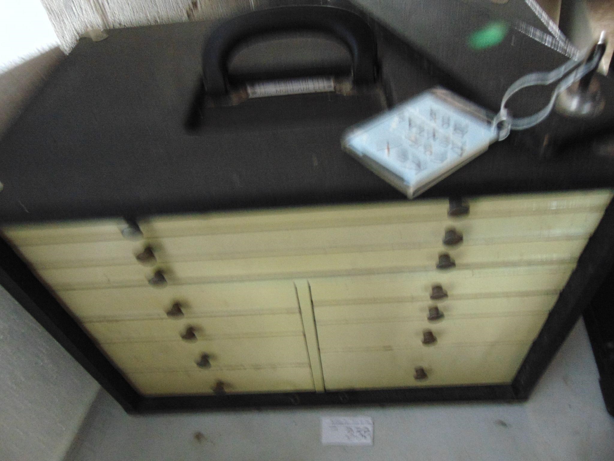 Vintage Locking Dental Storage Cabinet with Key